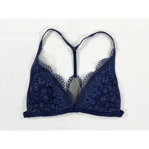 Victoria's Secret Body By Victoria Lace Racerback Bralette Front Close Navy S